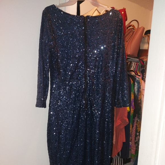 Blue Sequins Dress - Picture 2 of 3